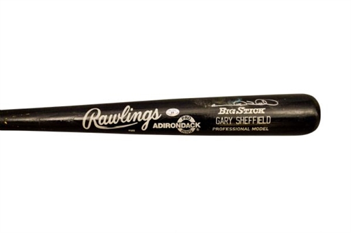 1989 Gary Sheffield Rookie Game Used and Signed Bat (PSA)